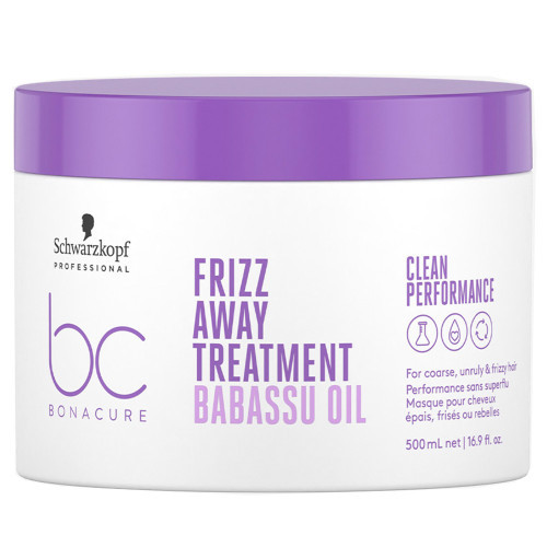 Schwarzkopf Bonacure Clean Performance Frizz Away Babassu olaj hajpakolás, 500 ml