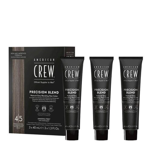 American Crew Precision Blend  férfi hajszínező Medium Natural (4-5), közepes természetes, 3x40 ml