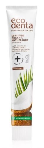 Ecodenta minősített lepedék elleni fogkrém kókuszolajjal és aloe verával, 75 ml