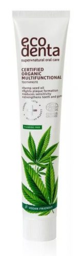 Ecodenta kendermagolajos fehérítő fogkrém fluoriddal, 75 ml