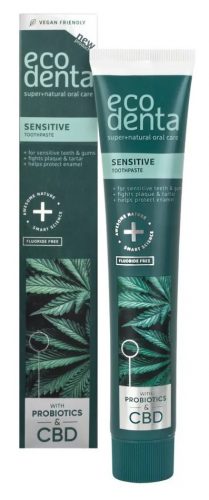 Ecodenta szenzitív fogkrém CBD-vel és probiotikummal, 75 ml