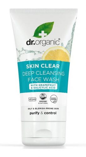 Dr Organic Skin Clear mélytisztító arclemosó 5 az 1-ben, 125 ml