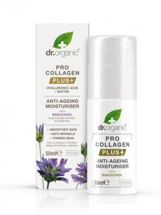 Dr Organic Pro Collagen Anti-Aging hidratáló arckrém Bakuchiollal, 50 ml