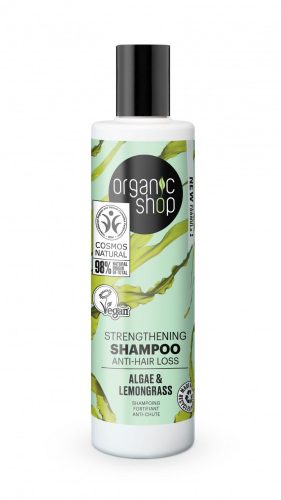 Organic Shop erősítő és hajhullás elleni sampon algával és citromfűvel, 280 ml