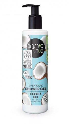 Organic Shop Daily care tusfürdő kókusszal és shea vajjal, 280 ml