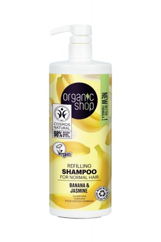 Organic Shop tápláló sampon banánnal és jázminnal, 1 l