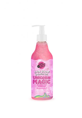 Skin Super Good ragyogásfokozó tusfürdő gél Unicorn Magic, 500 ml