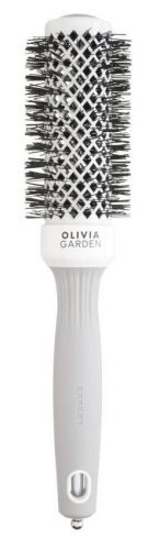 Olivia Garden Expert Blowout Shine White ezüst körkefe 35