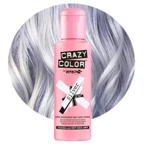 Crazy Color hajszínező krém Silver 027, 100 ml