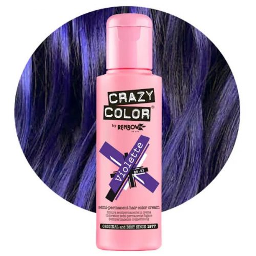 Crazy Color hajszínező krém Violette 43, 100 ml