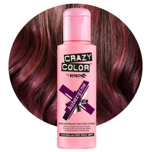 Crazy Color hajszínező krém Aubergine 50, 100 ml