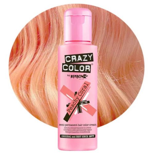 Crazy Color hajszínező krém Peachy Coral 70, 100 ml