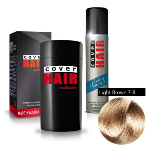 Cover Hair Volume hajdúsító, 30 g, világosbarna + kötést erősítő spray