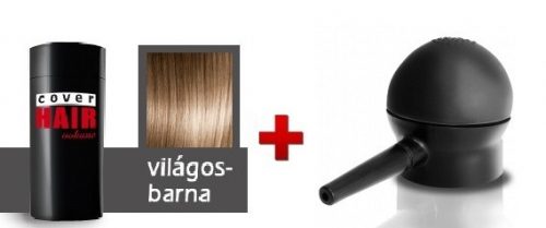 Cover Hair Volume hajdúsító, 30 g, világos barna + szórófej