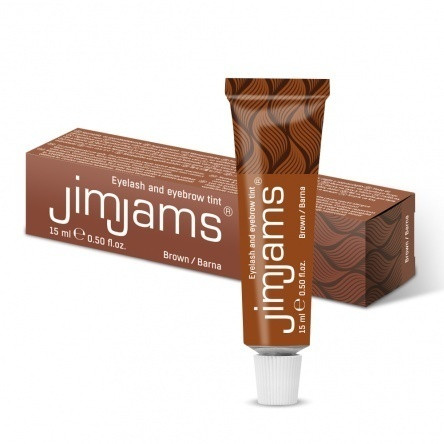 JimJams szempilla és szemöldökfesték barna, 15 ml