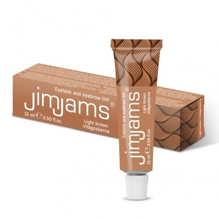 JimJams szempilla és szemöldökfesték világosbarna, 15 ml