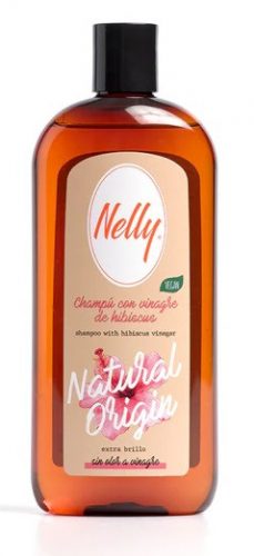 Nelly Natural Origin sampon zsíros hajra hibiszkusz kivonattal, vegán, 400 ml