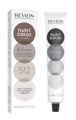 Revlon Nutri Color Creme színező hajpakolás 512 gyöngyházfényű hamvasbarna, 100 ml