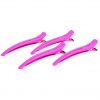 Framar Elastic Sectioning Clips hajcsipesz gumiszalaggal, pink, 4 db