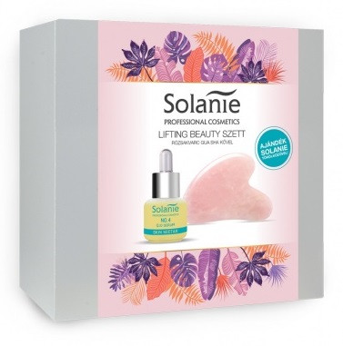 Solanie Lifting Beauty szett Rózsakvarc Gua Sha kővel